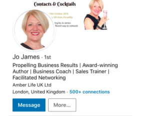 Do you do this on LinkedIn? Blog by Jo James AmberLife